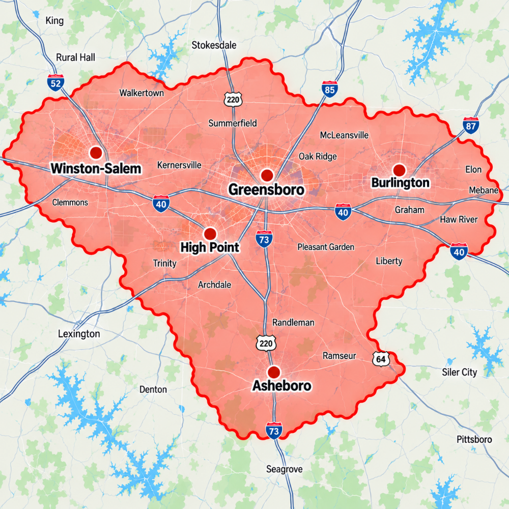 map of service areas